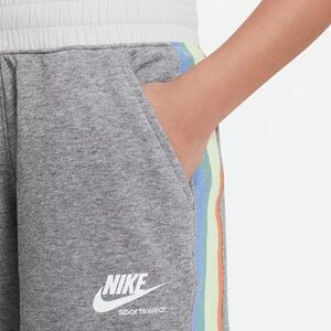 Nike Girls Sportswear Heritage Shorts Carbon Heather Size XL